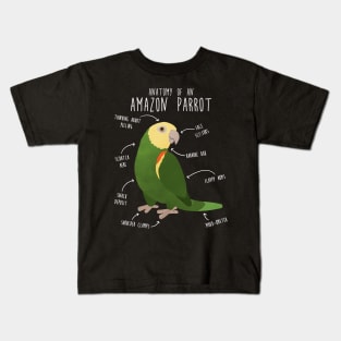 Amazon Parrot Anatomy Kids T-Shirt